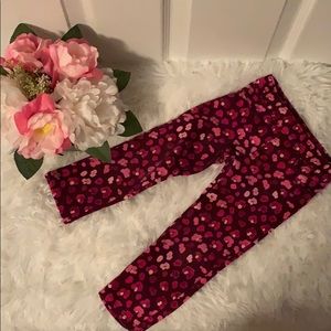 EUC Gymboree pink flower pants 2T